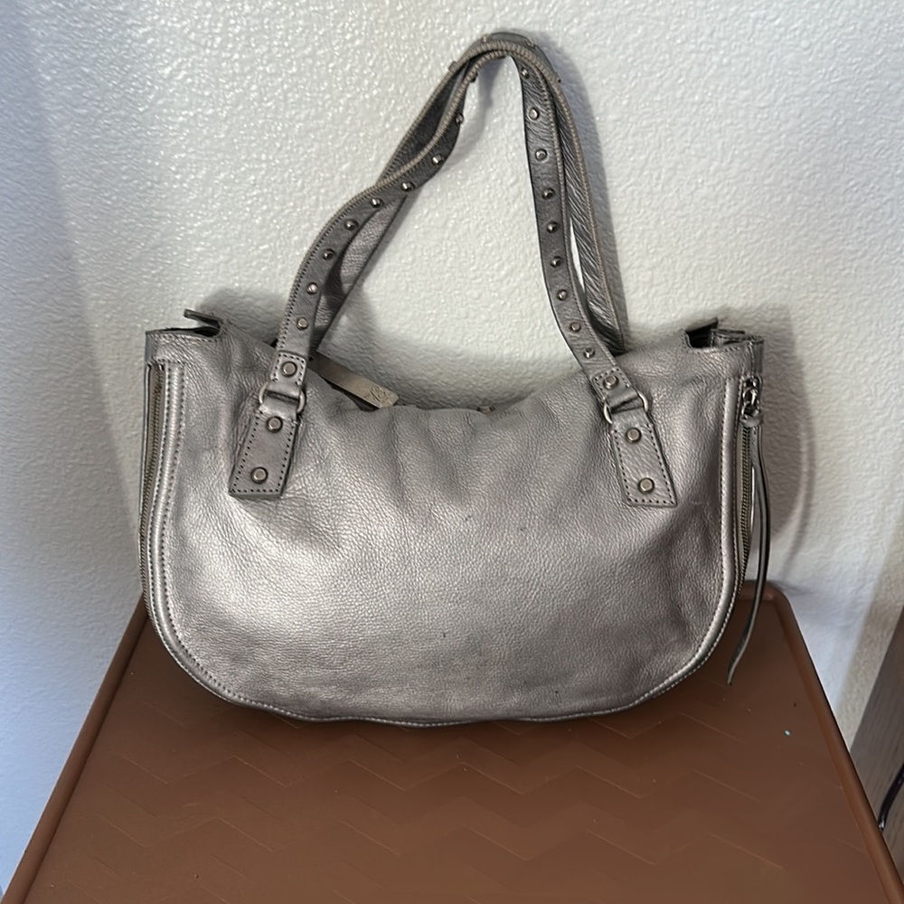 Botkier 'Sophia' Large Silver Satchel Handbag - Picture 8 of 9